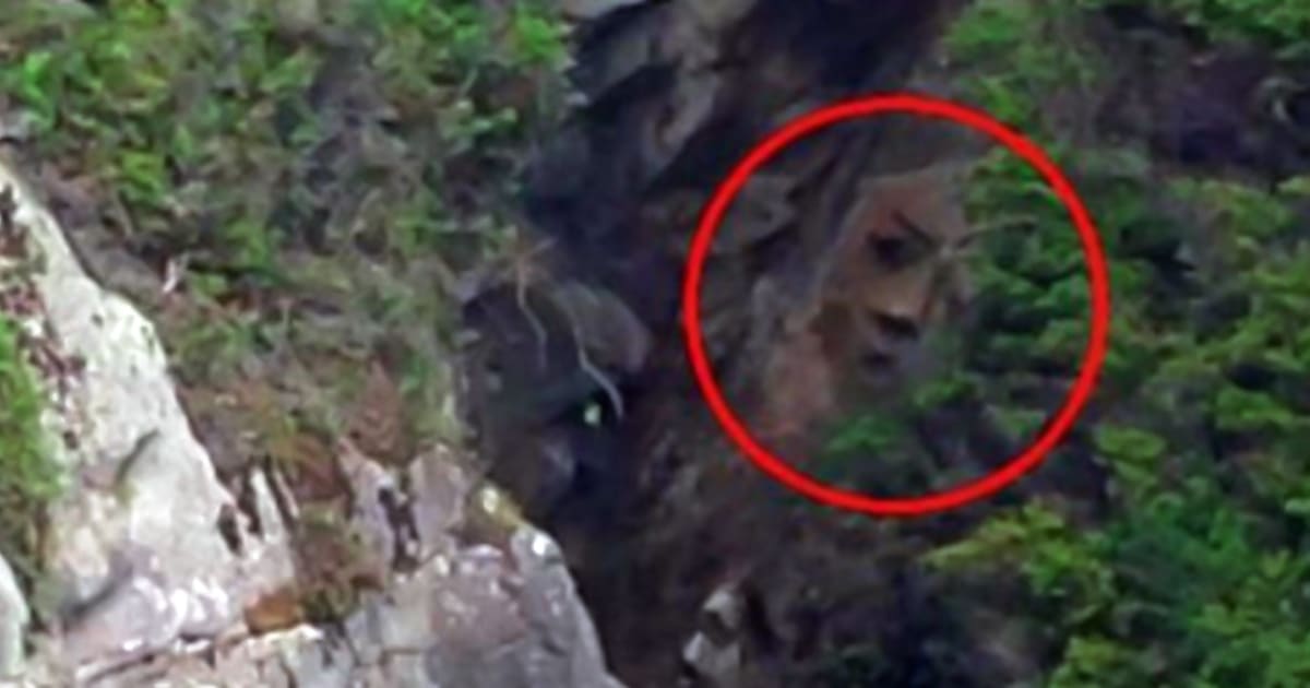 Extraña cara gigante descubierta en un acantilado en Canadá Extraña cara gigante descubierta en un acantilado en Canadá