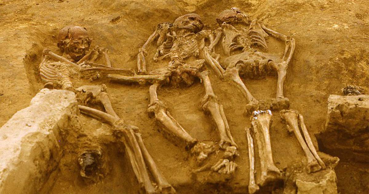 La extraña sepultura prehistórica triple de Dolni Vestonice. La extraña sepultura prehistórica triple de Dolni Vestonice.