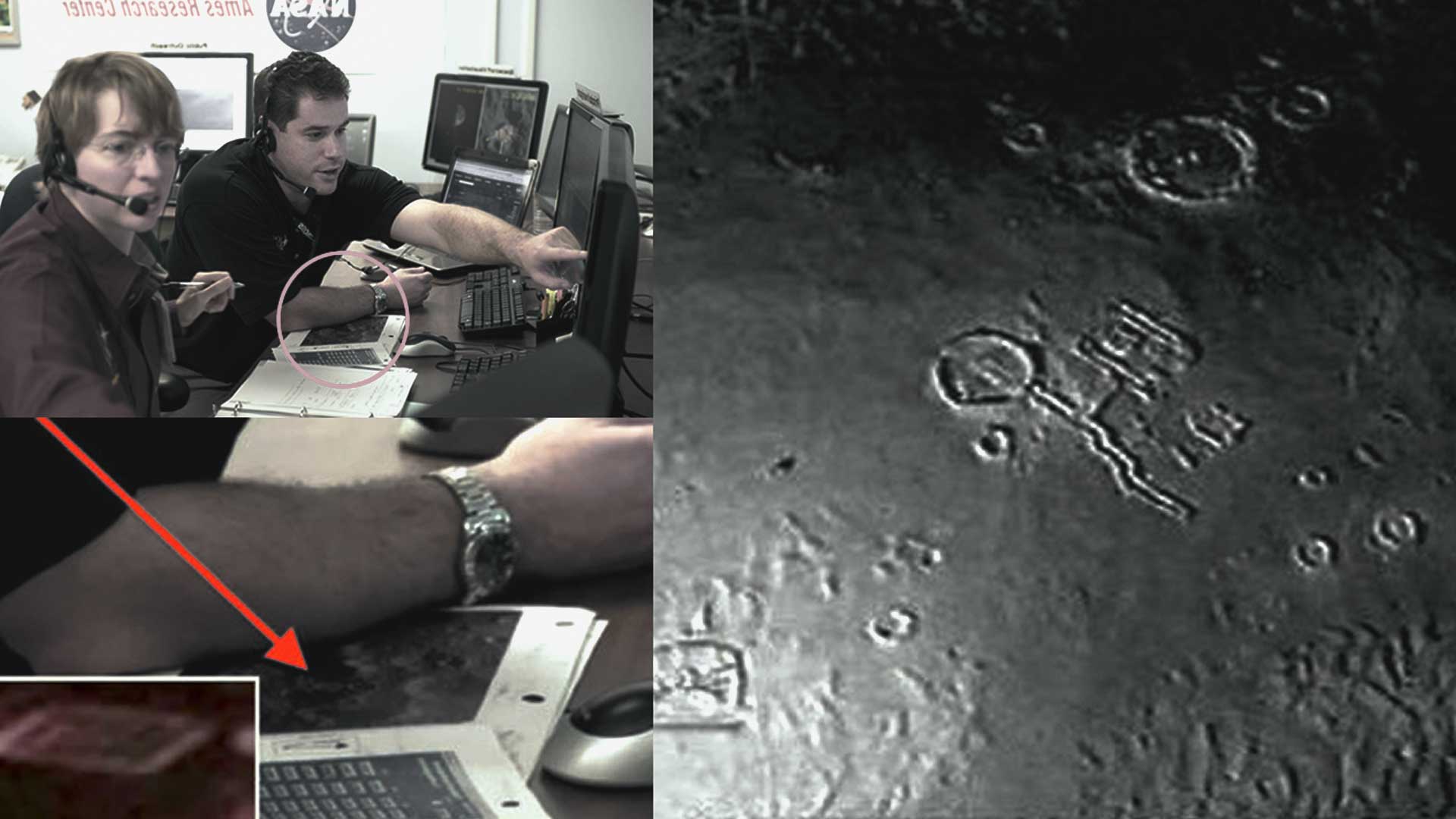 Descuido de una foto de la NASA publicada en Internet destapa raras estructuras lunares