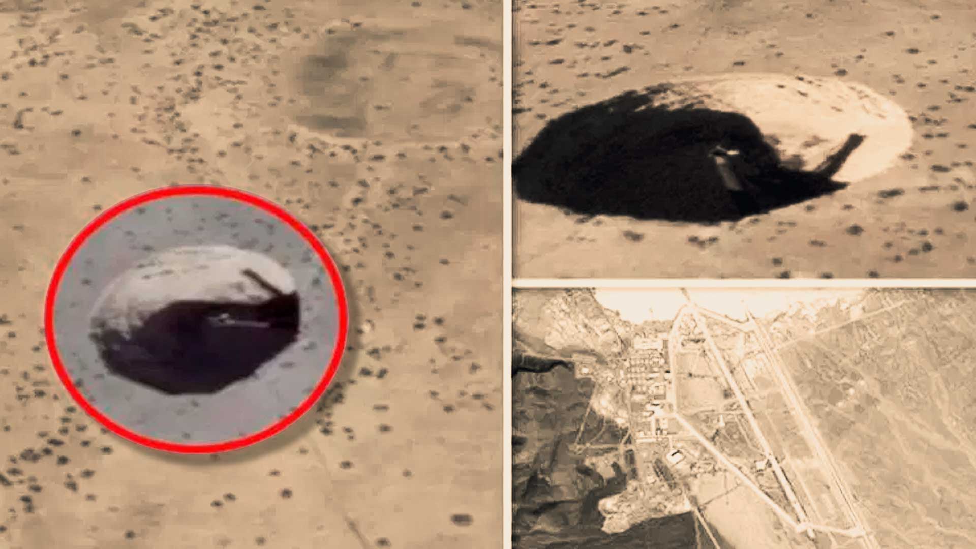 Misterioso cráter con una rara estructura junto al Área 51, ¿de qué se trata?