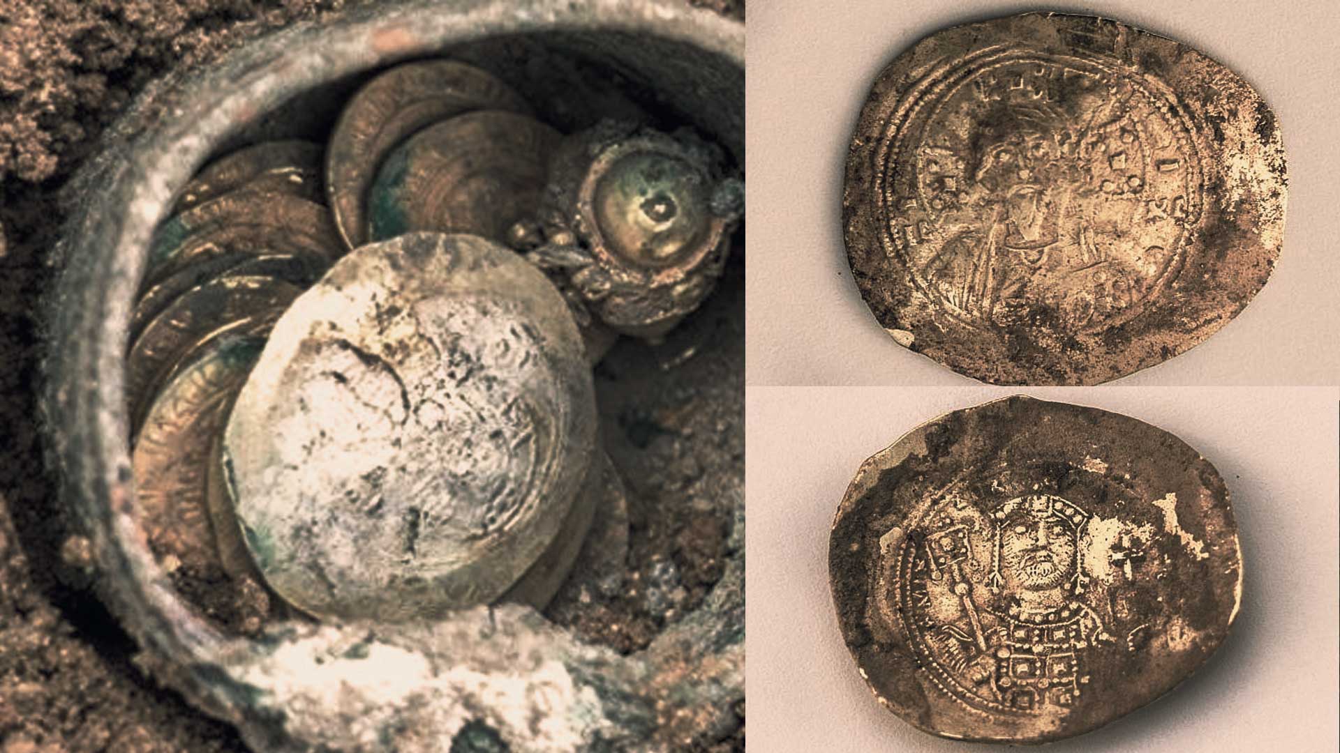 Localizan una olla con monedas de oro y un pendiente de los cruzados de más de 900 años