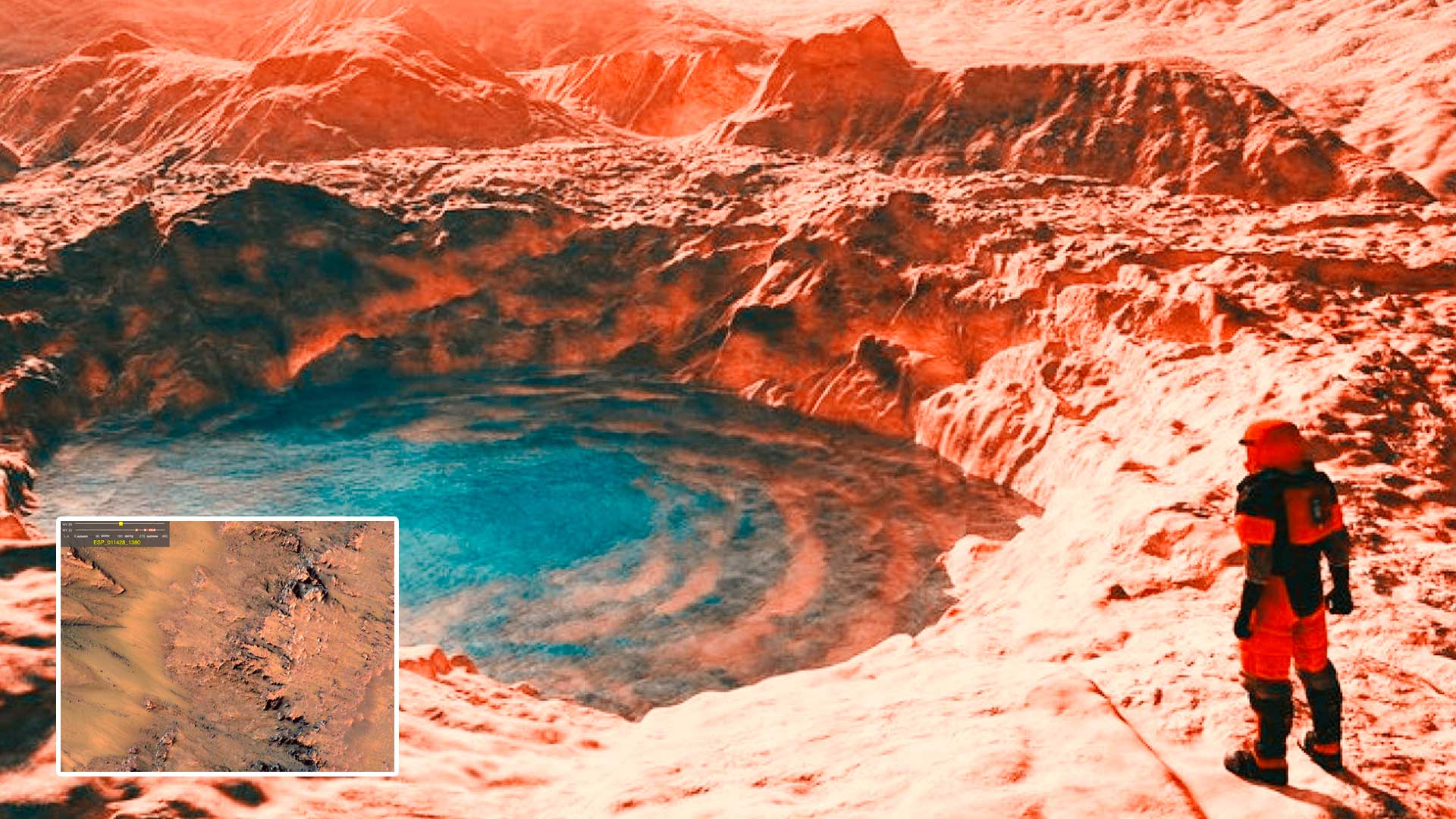 Marte, descubren cráteres que expulsan agua del subterráneo