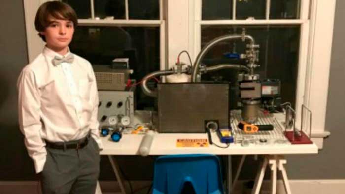 Un niño de 12 años construye un reactor de fusión nuclear con piezas compradas en Internet