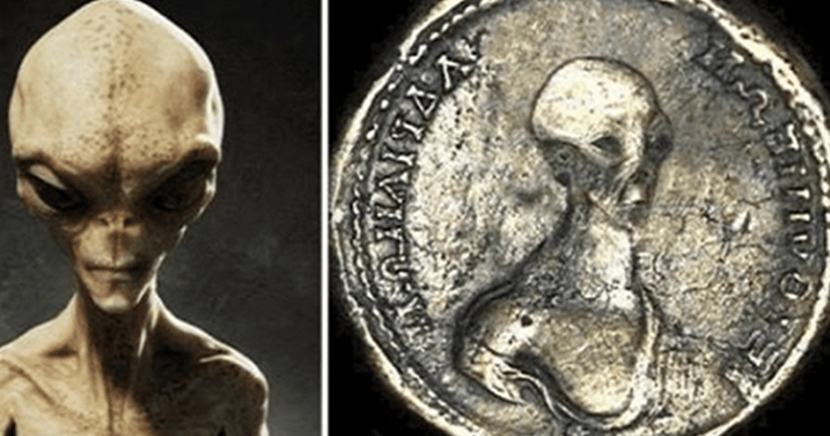 Monedas inusuales de origen desconocido con grabado extraterrestre y ovni encontradas en Egipto