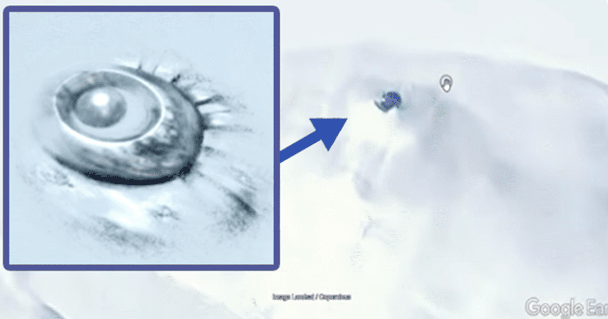 Otro OVNI se estrelló en la Antártida, visible en imágenes de satélite desde 1997 y ahora aún más claro (video)
