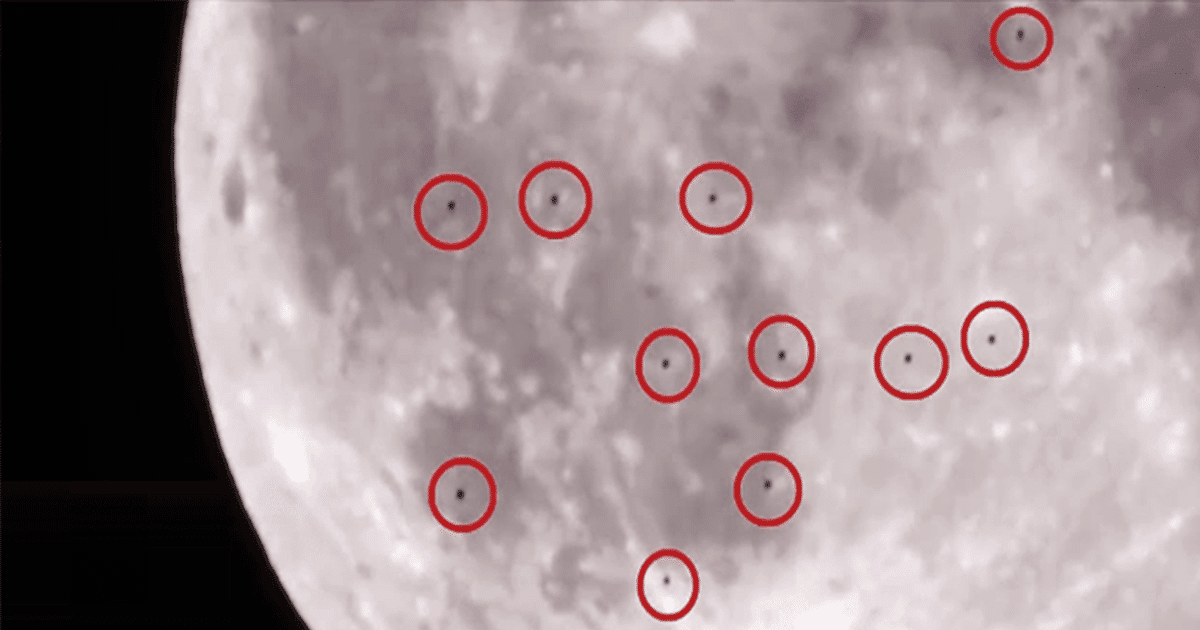 Una flota de 38 ovnis pasó muy cerca de la luna – Video grabado desde Italia