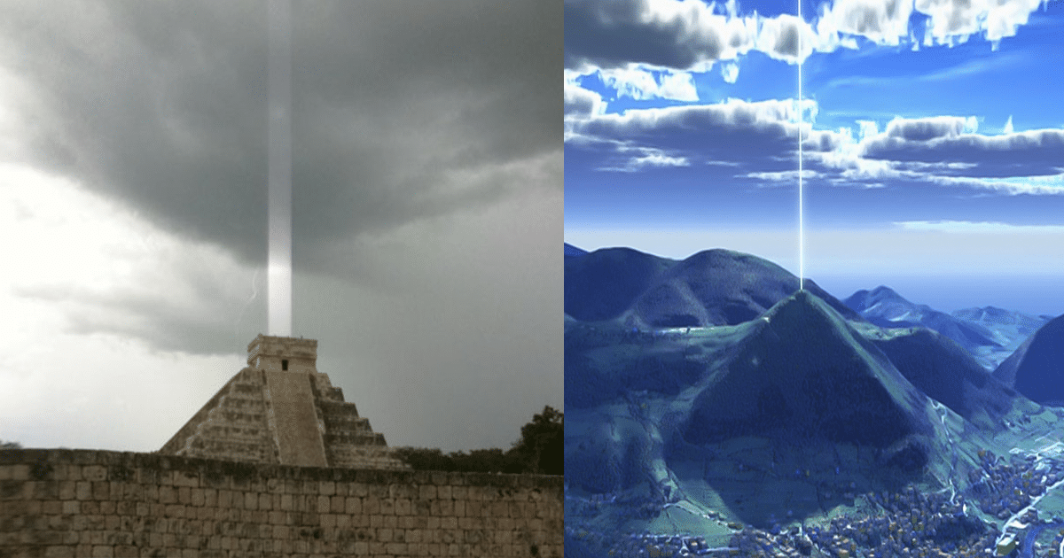 Fenómeno extraño: las pirámides de todo el mundo de repente emiten energía hacia una nube espacial misteriosa