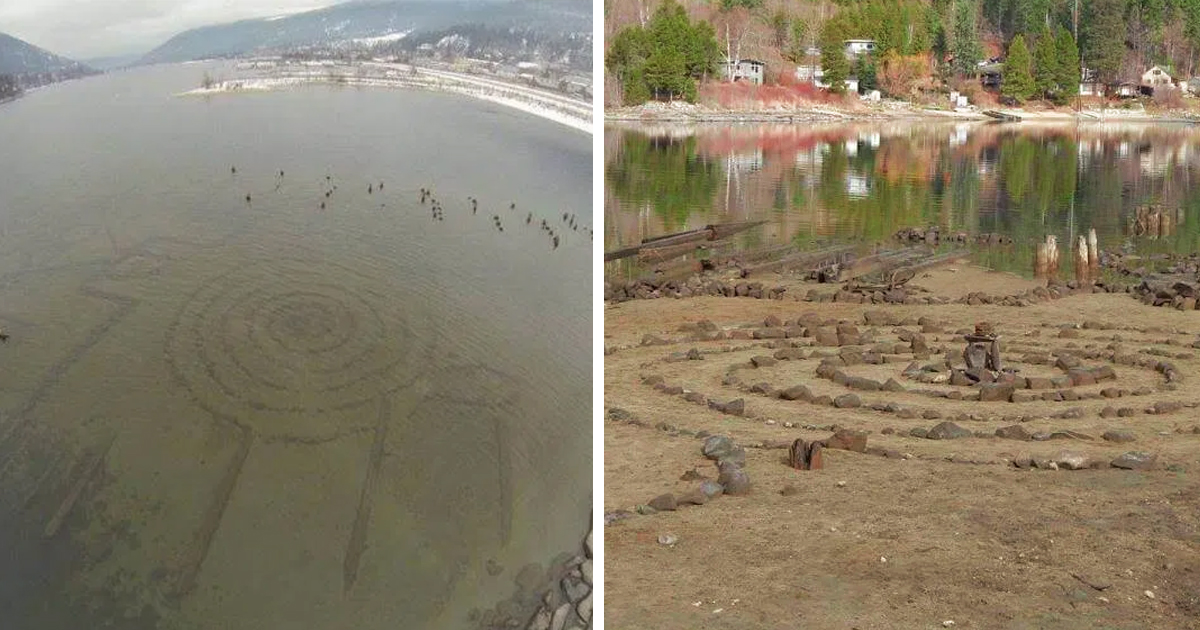 Grandes geoglifos antiguos descubiertos bajo el agua por un dron