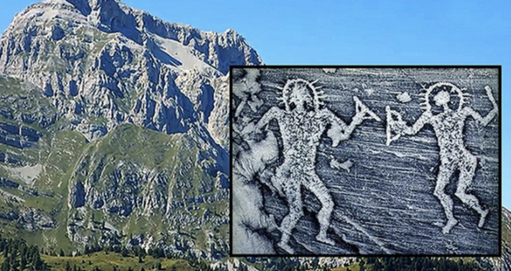 ¡Astronautas antiguos!  Pinturas rupestres en Italia muestran presencia extraterrestre en el pasado