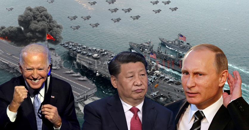 China pide ayuda a Rusia: Cientos de F-35, buques de guerra y dos portaaviones estadounidenses transitan cerca de Taiwán