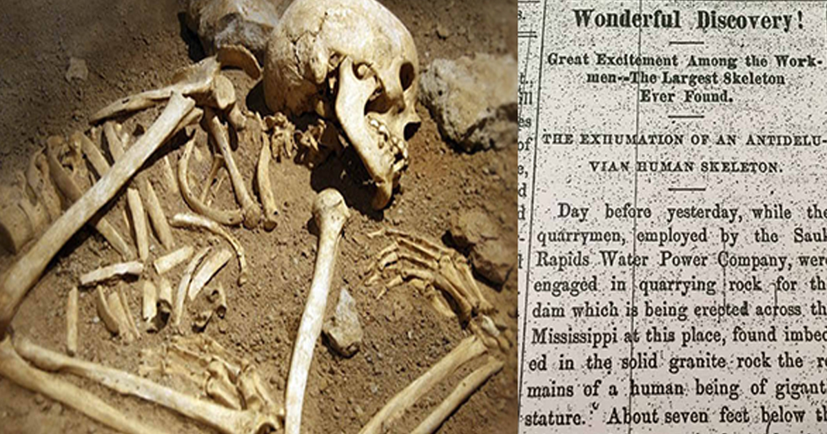 Los trabajadores de la cantera encontraron un extraño esqueleto de 10 pies de altura